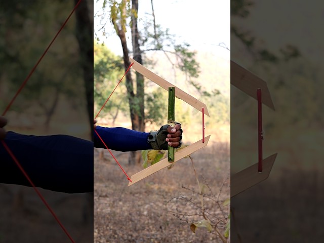 How To Make Bow And Arrow Use Bamboo And Wood #diy #craft #youtubeshorts #wood #bamboo