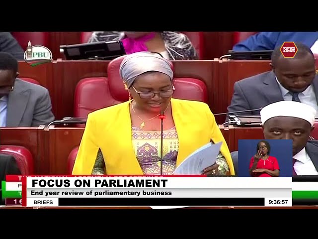 Focus on Parliament: End year review of parliamentary business