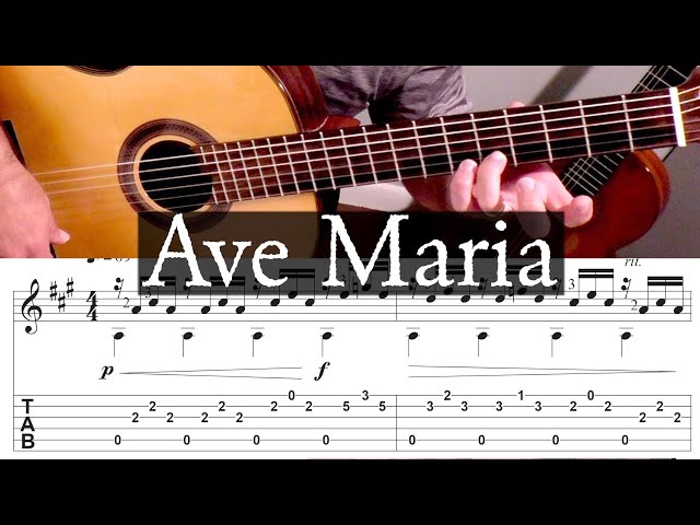 AVE MARIA - Franz Schubert - Full Tutorial with TAB - Fingerstyle Guitar