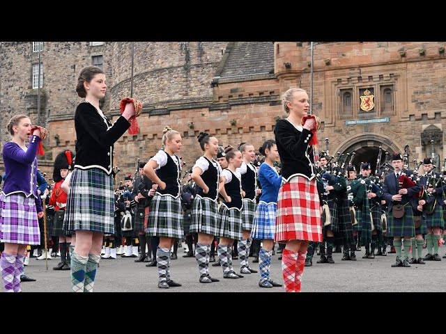 The Ceremony of Beating Retreat at Edinburgh Castle 2024 - CCF | Highland Dancers and Pipes & Drums