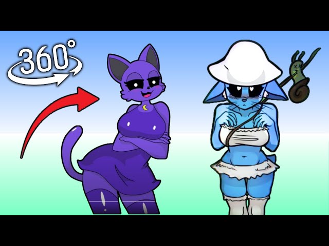 Catnap Girl x Smurf Cat Girl in 360 VR Finding Challenge | Poppy playtime