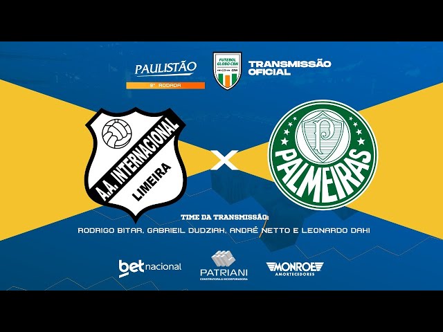 INTER DE LIMEIRA X PALMEIRAS - AO VIVO - Narração: OSCAR ULISSES - Futebol Globo CBN