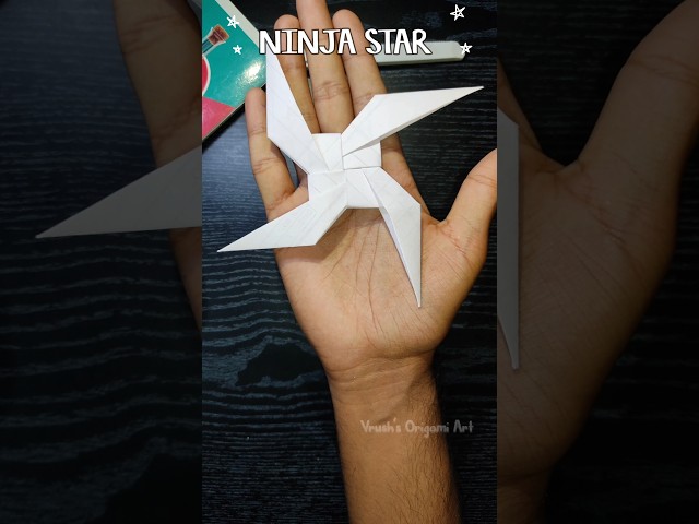 ORIGAMI NINJA STAR SHURIKEN PAPER CRAFT EASY TUTORIAL | DIY PAPER SHURIKEN NINJA STAR STEP BY STEP