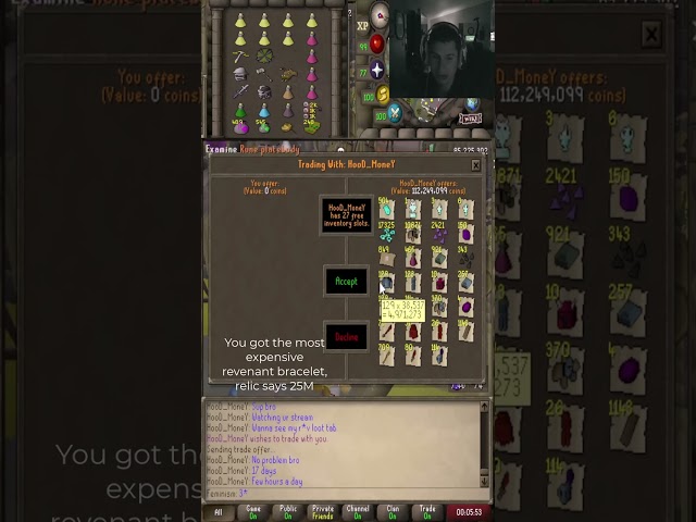 Viewer Shows How much they Made from Revenants #osrs #runescape #oldschoolrunescape