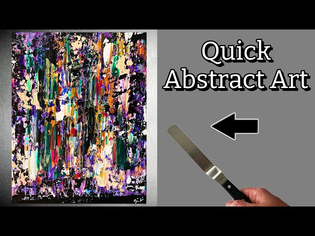 Abstract Art in Minutes | Acrylic Painting Tutorial for Beginners