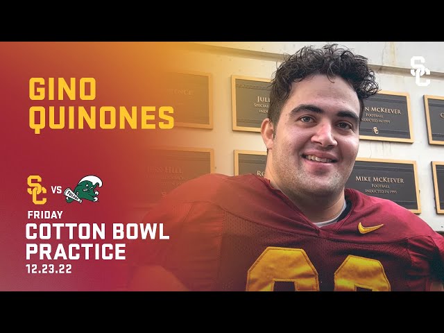 USC OL Gino Quinones on preparing as a starter for Cotton Bowl, Caleb Williams' Heisman win