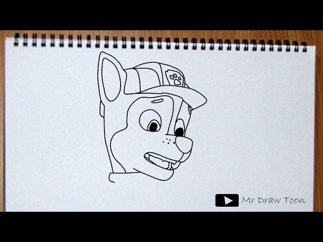 How to draw Chase from paw patrol