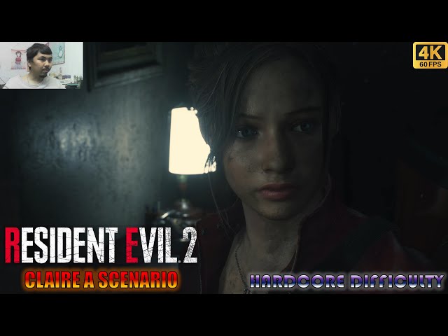 AJ PLAYS: Resident Evil 2 Remake - Claire A FULL PLAYTHROUGH - Hardcore Difficulty (4K 60FPS)