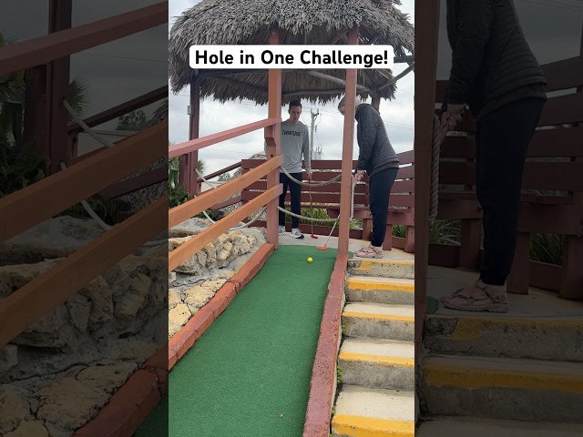 WILD Hole in One Challenge! #golf #minigolf #viral