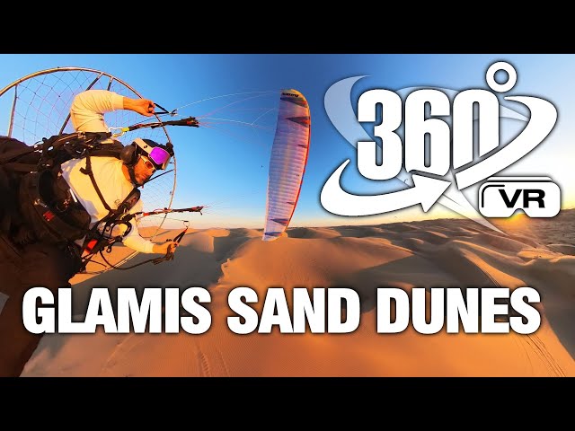 Glamis Sand Dunes - Flight 1 - 360 VR - Powered Paragliding