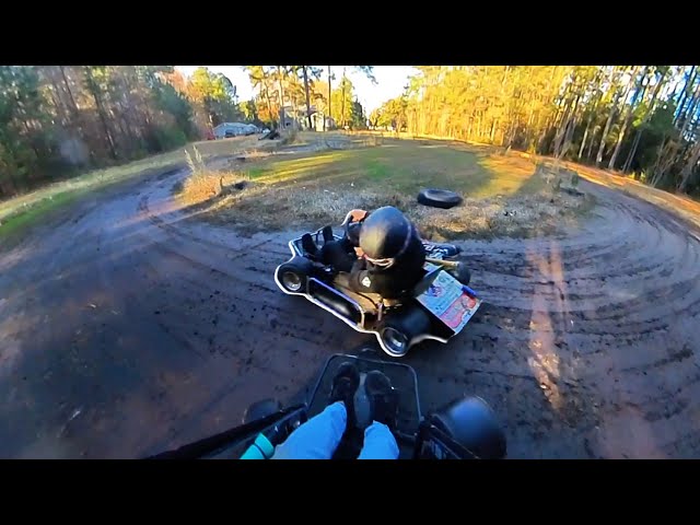 NEW KART - Real YARD Kart testing on the slick muddy track