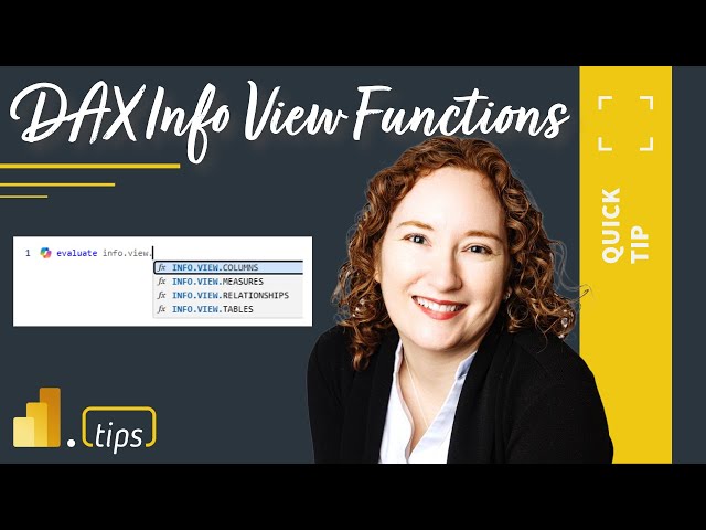 DAX Info View Functions - Quick Tips