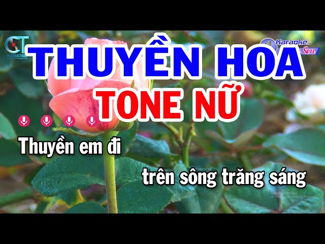 Karaoke Thuyền Hoa Tone Nữ ( Bm ) Nhạc Sống Mới | Karaoke Đồng Sen