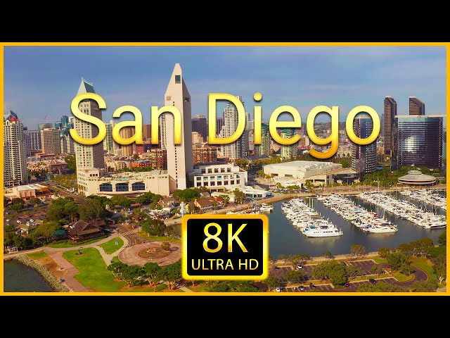 San Diego 8K ULTRA HD - Scenic Drone Relaxation Video With Calming Piano Music