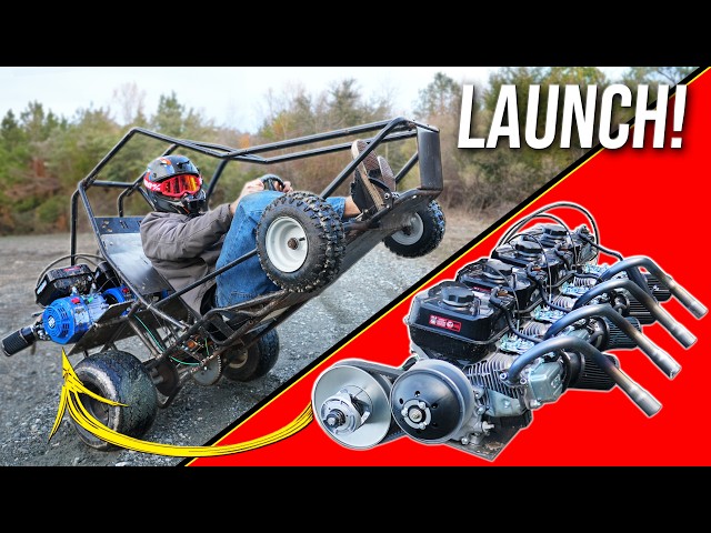 We Built a Custom 848cc Inline 4 Cylinder Go Kart Out of Lawn Mower Engines