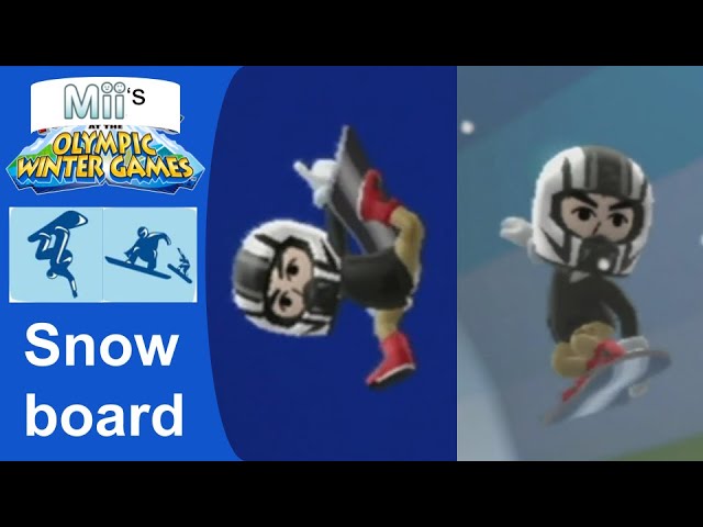 Mii's At The Olympic Winter Games - Snowboard