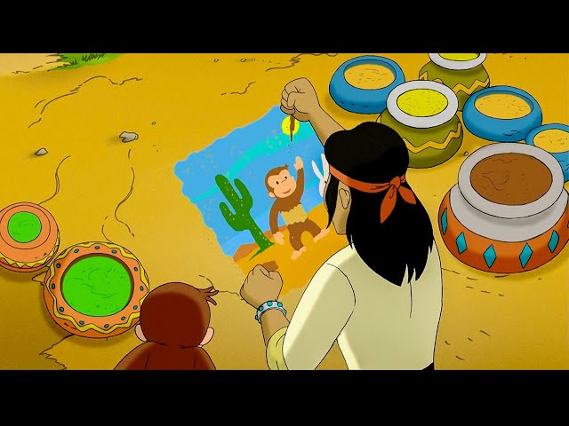 George Paints in the Desert!🌵🐵 Curious George | Animal Friends