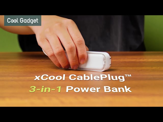 xCool CablePlug 3-in-1 Power Bank