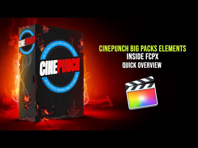 Final Cut Pro X Biggest Pack Ever! Here is a Quick look at using CINEPUNCH Big Pack Elements in FCPX