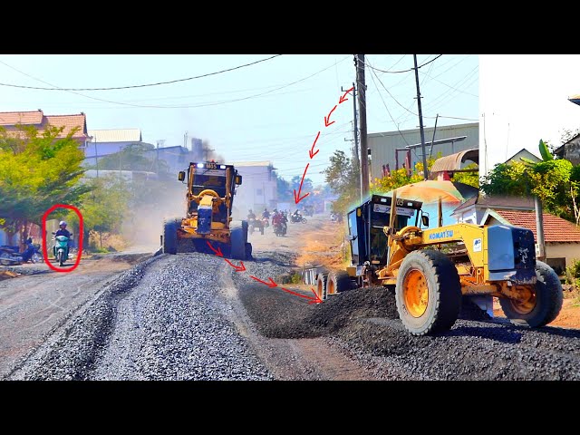 🔴LIVE Perfect & amazing skill of bulldozer machine pushing stones to build an excellent rural road