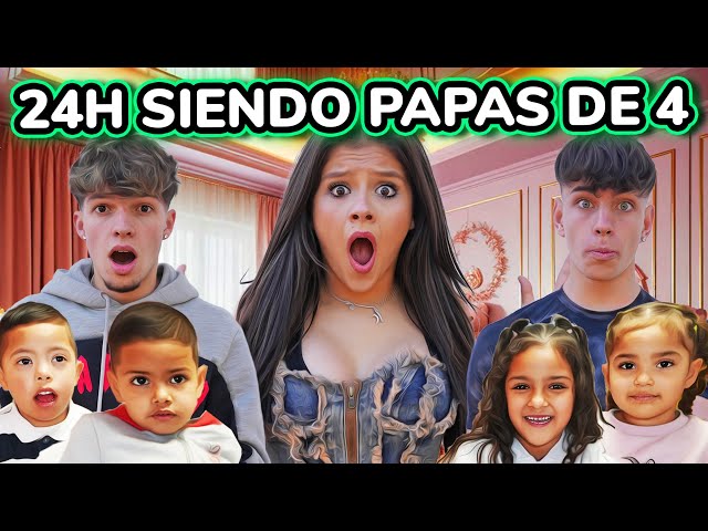 🍼​ ¡¡SOMOS PAPAS POR 24 HORAS!! 😭 PADRES DE 4 CON MIS VECINOS  👶🏻 *inesperado*