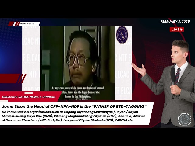 Joma Sison the Head of CPP-NPA-NDF is the “FATHER OF RED-TAGGING”