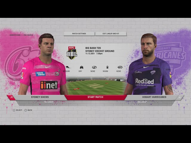 CRICKET 22 | BBL 11 Sydney Sixers vs Hobart Hurricanes  Match 8 PS5 GAMEPLAY