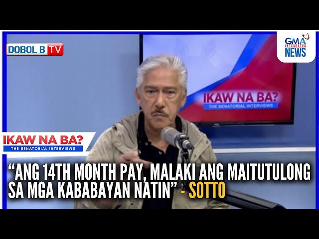 Sotto, nagsulong ng panukalang batas ukol sa 14th month pay | Ikaw Na Ba? The Senatorial Interviews