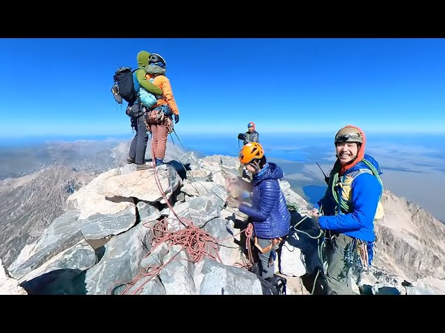 Climbing Grand Teton 360° Upper Exum Route Final part: Summit