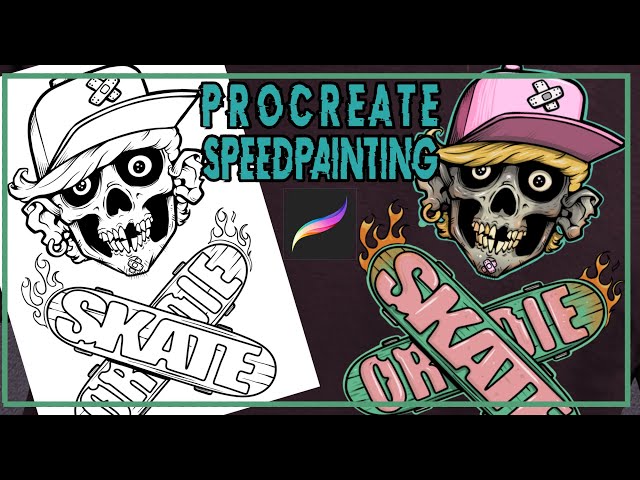 DISEÑO DE CAMISETAS | SKATE OR DIE | PROCREATE Y AFFINITY EN IPAD PRO