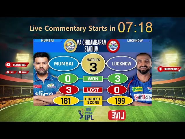 IPL LIVE 🔴| MI VS LSG Live part 1🔴| IPL Live score | IPL LIVE  MATCH🔴| IPL Live Commentary