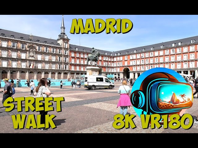 21 Madrid Spain Plaza Mayor telling scammer to go away and watching criminals 8K 4K VR180 3D Travel