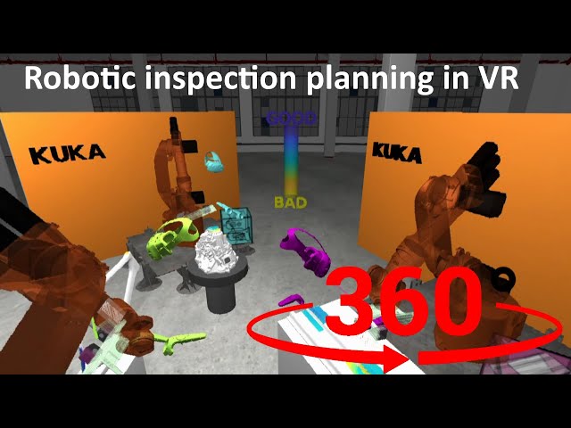 Robotic inspection planning by users in VR (Experimental procedure)