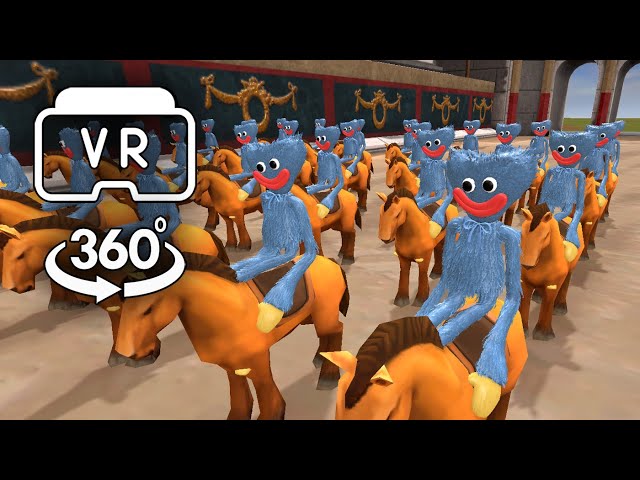 Huggy Wuggy [Poppy Playtime] Horse Racing -360 Video 4K VR