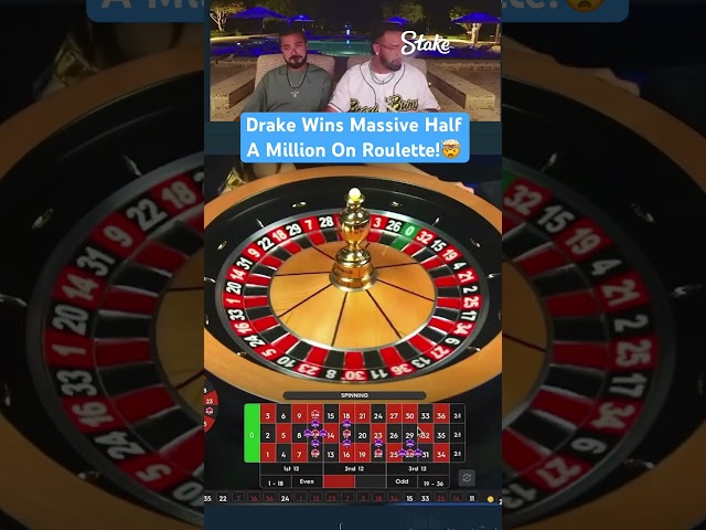 Drake Wins Massive Half A Million On Roulette! #drake #roulette #casino #maxwin #highroller