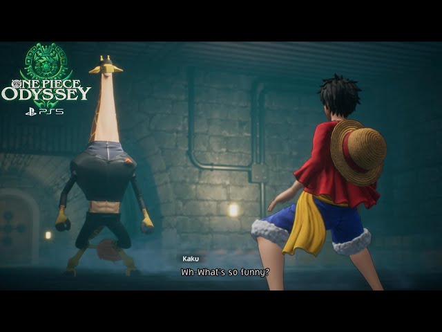 One Piece Odyssey PS5 - Luffy laugh at Kaku giraffe form! & Straw Hats Vs Kaku [Chapter 4]