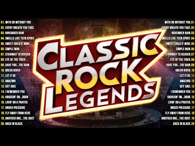 Top 100 Classic Rock Songs Of All Time - Queen, ACDC, Pink Floyd, Eagles, Def Leppard, Bon Jovi, U2