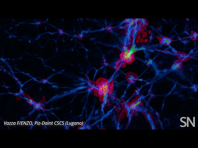 Watch a simulation of shock waves in the cosmic web | Science News