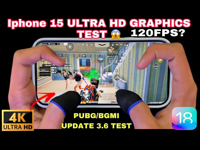 IPHONE 15 ULTRA HD 40FPS GRAPHICS BGMI PUBG TEST | iphone 15 new update 3.6 PUBG BGMI test