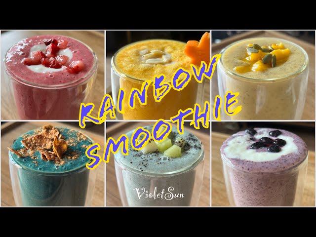 Rainbow Smoothie | Healthy Living | Rainbow Color Diet | Super delicious easy and quick to make