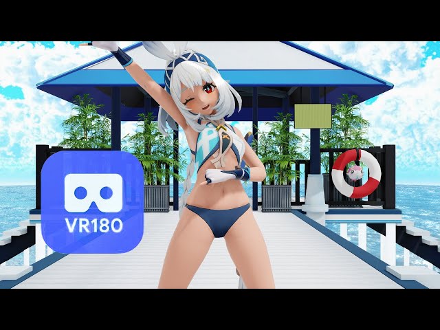 【原神MMD_VR180】DEEP BLUE TOWNへおいでよ/ムアラニ(Mualani)【Genshin Impact/8K/VR180】