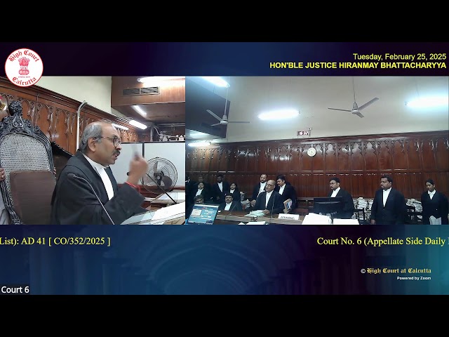 25 February 2025 | Court No. 6 | Live Streaming of the Court proceedings.