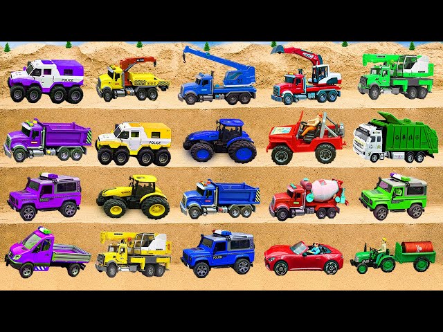 TRANSPORTING PIXAR CARS & FRUITS WITH COLORED & JOHN DEERE vs CLAAS vs TRACTORS - BeamNG.drive #diy