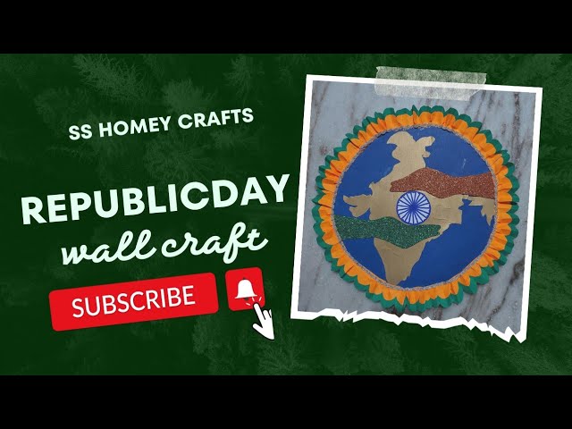 Republic day wall hanging /easy and beautiful wall decor/easy craft activity for school.