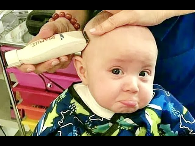 The Funniest Reaction! Babies Haircut | TRY NOT TO LAUGH | Funny Video