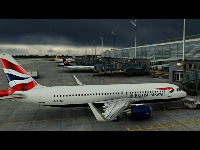 MSFS Full Flight in 4K HDR Ultra settings | Munich - London | British Airways A320