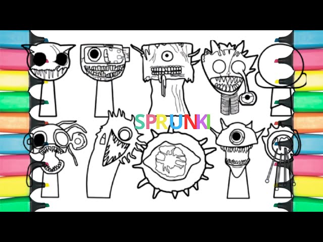 How to Color Sprunki New Big Coloring Pages:Ncs Music #horrorsprunki #newcolor #ncsmusic #sprunk