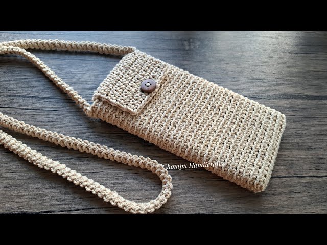 Simple crochet phone bag for beginners | Chompu Handicrafts