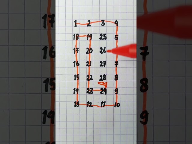 Draw a Checkered Path With Numbers ? #shorts