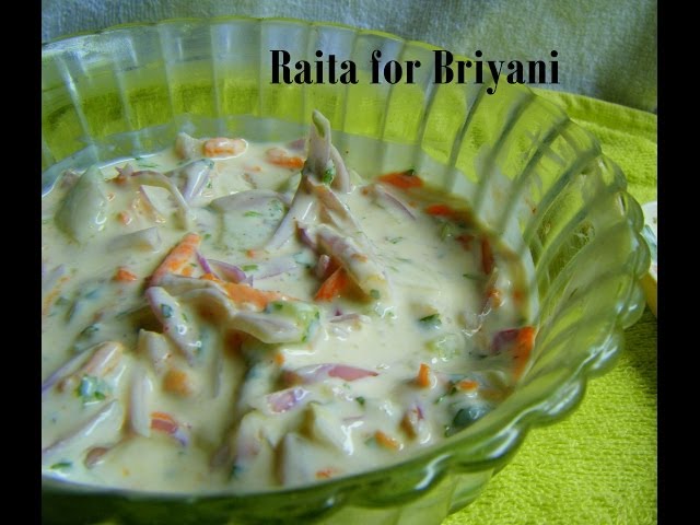 yogurt raita for briyani with onion,carrot and cucumber